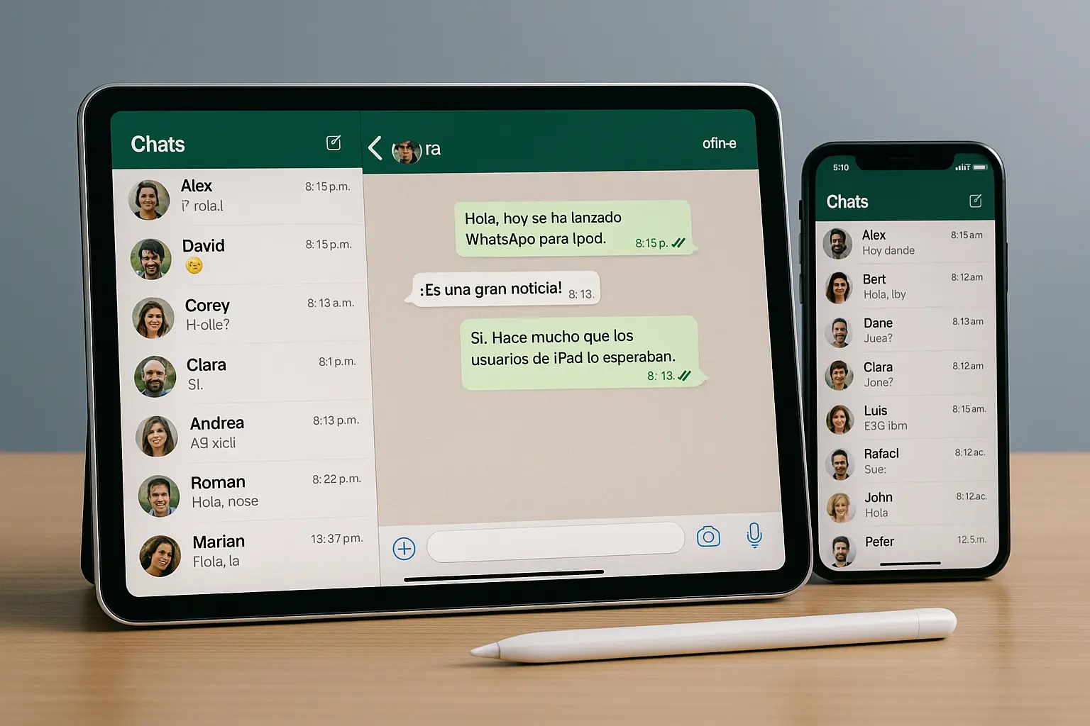 Chats de WhatsApp sincronizados entre iPad y iPhone en su versión oficial 2025